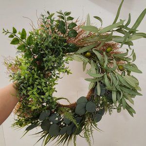 Green wreath, new with tags